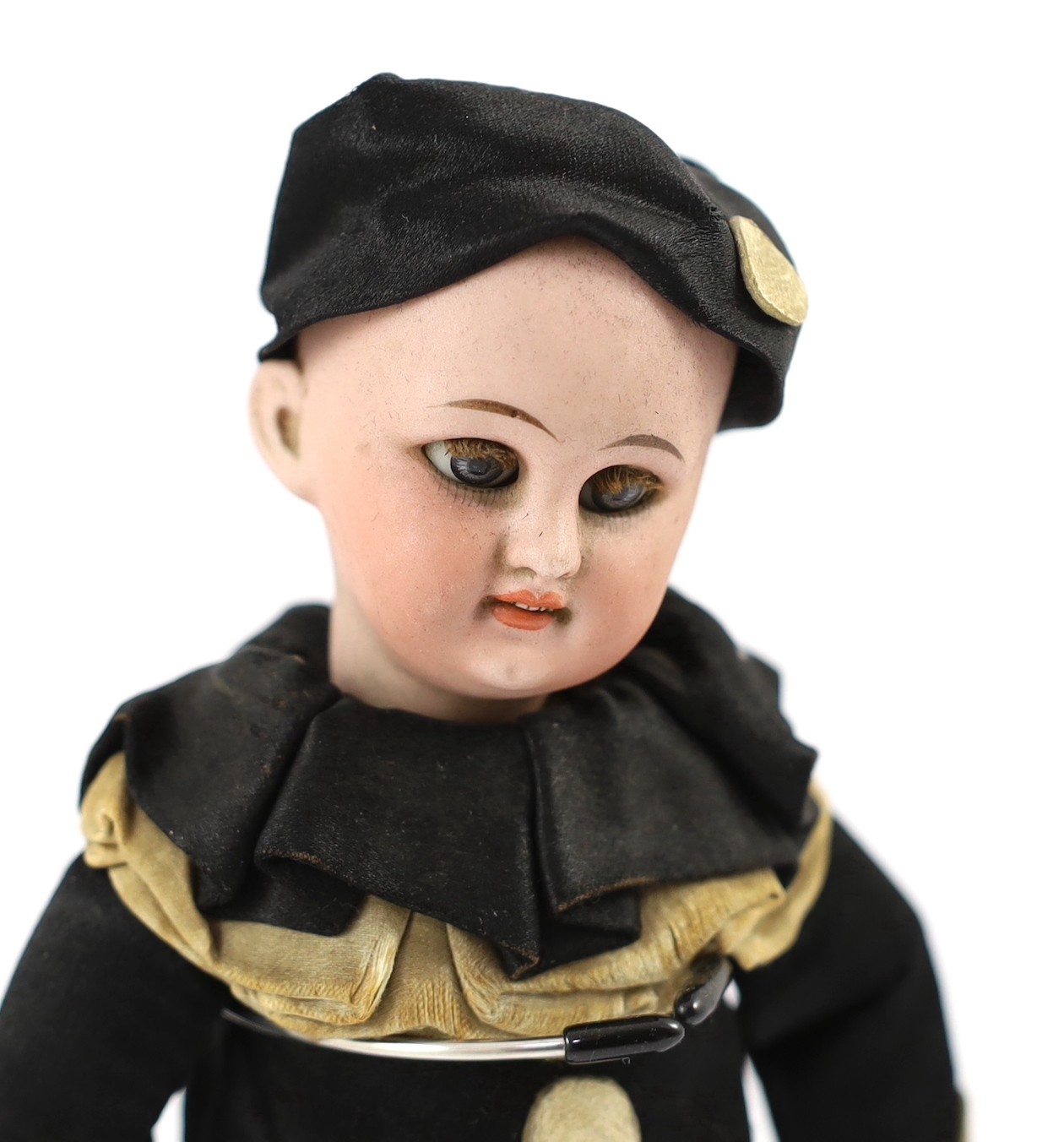 A Simon & Halbig bisque character doll, German, circa 1880, 9in.